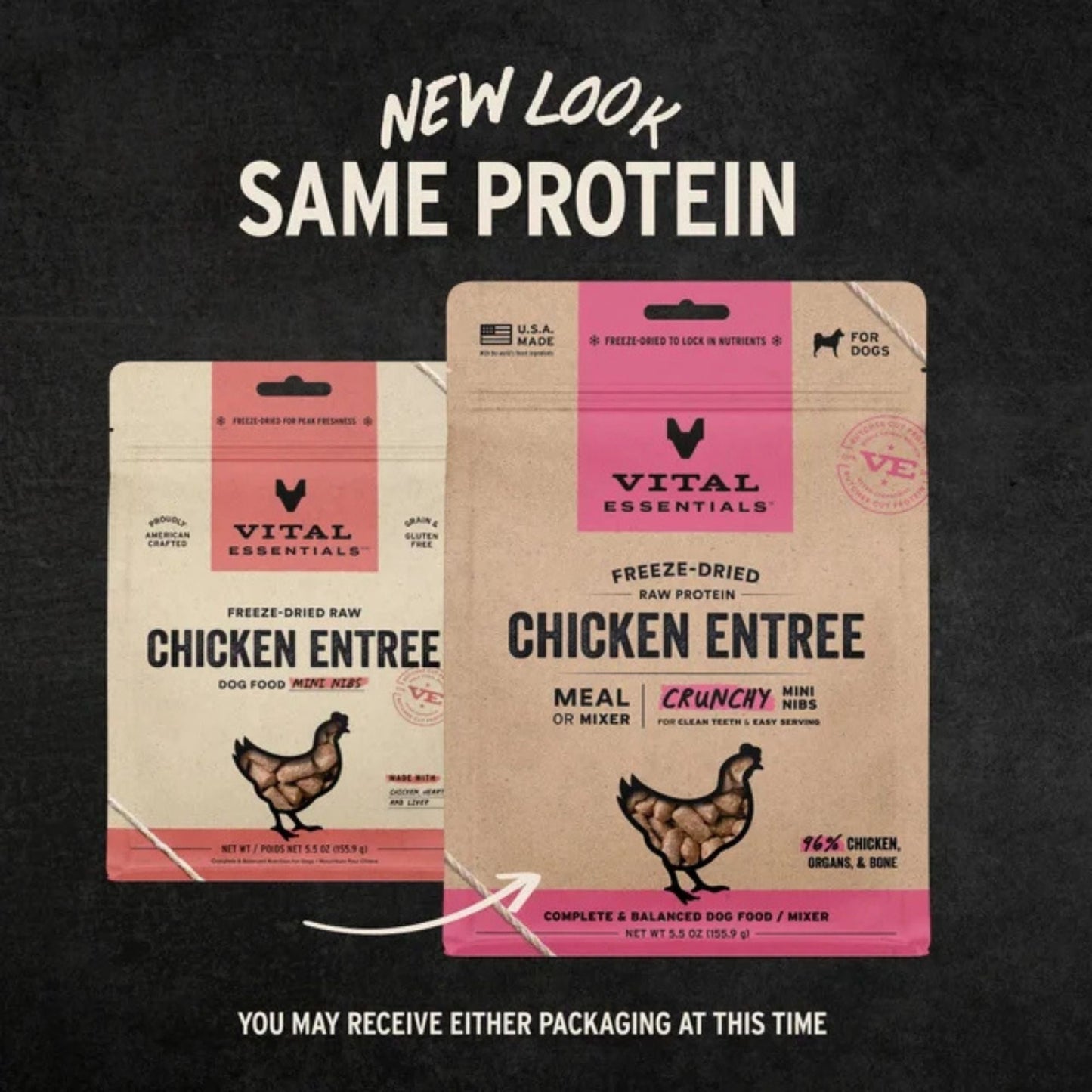 Vital Essentials Dog Freeze-Dried Mini Nibs Chicken 5.5 oz, view 2