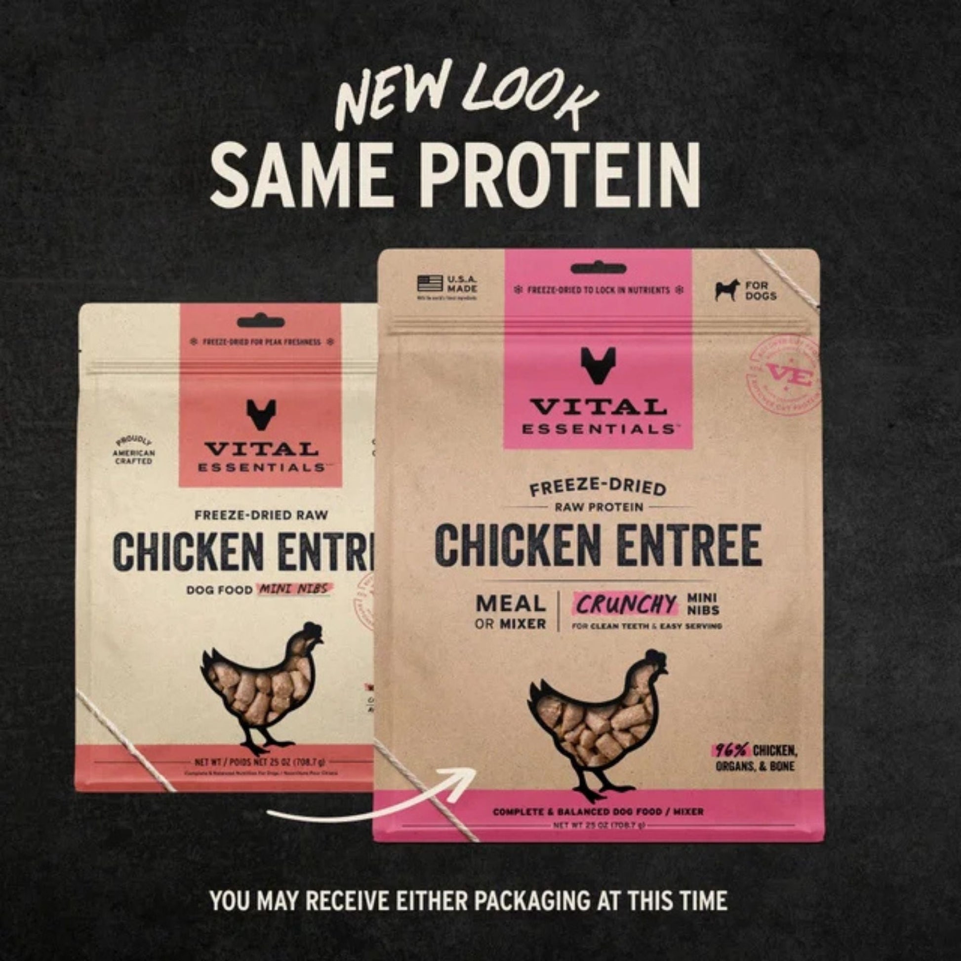 Vital Essentials Dog FD Raw GF Chicken Entree Mini Nibs, 25 oz, view 3