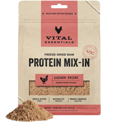 Vital Essentials Dog Freeze Dried Topper Ground Chicken 6oz.