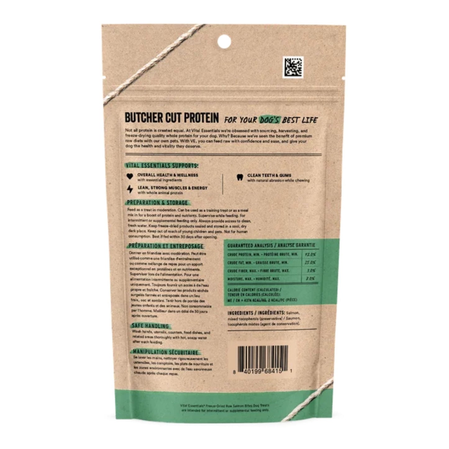 Vital Essentials Dog FD Raw GF Salmon Bites Dog Treats, 2.5 oz, view 2