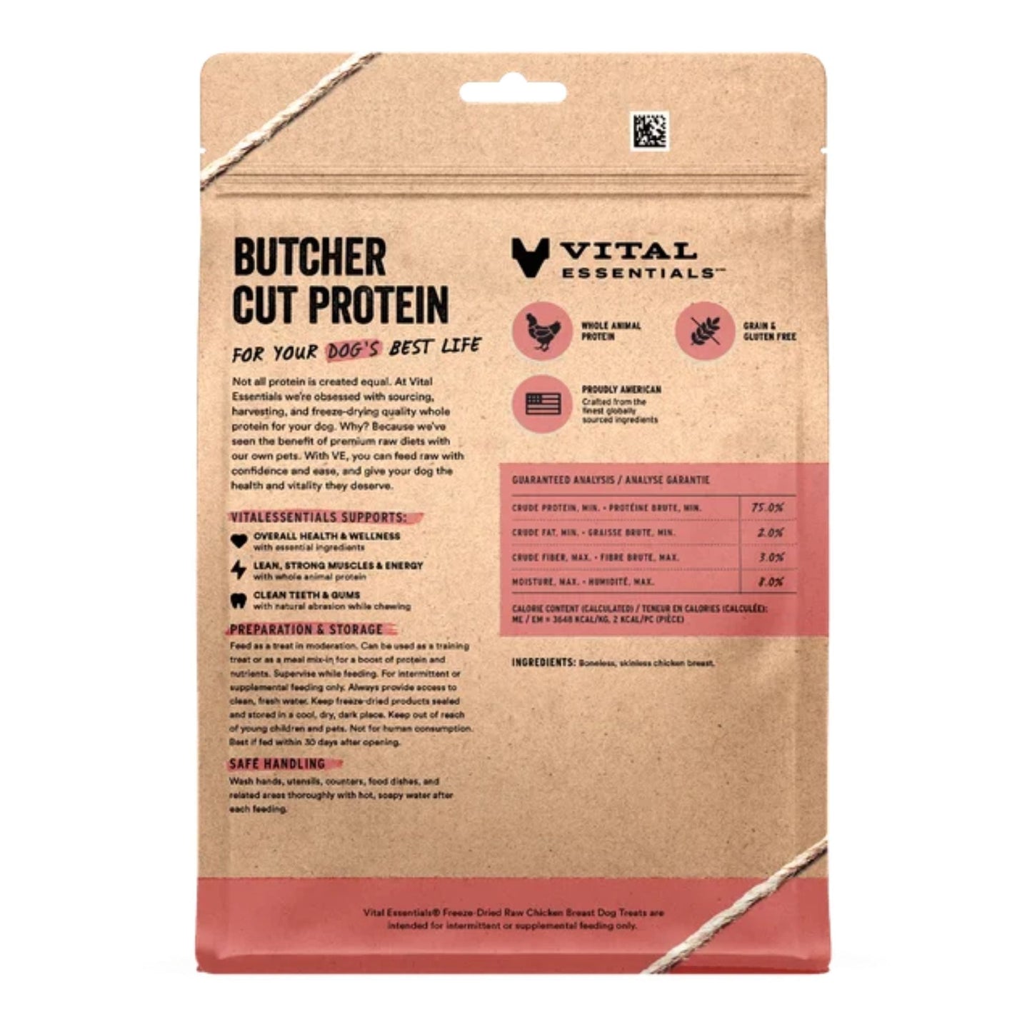 Vital Essentials Dog Freeze-Dried Dog Treat Chicken Breast, 10 oz, view 2