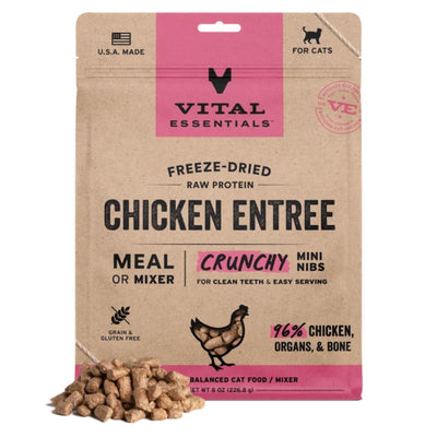 Vital Essentials Freeze-Dried Raw Chicken Mini Nibs Cat Treats 8 oz