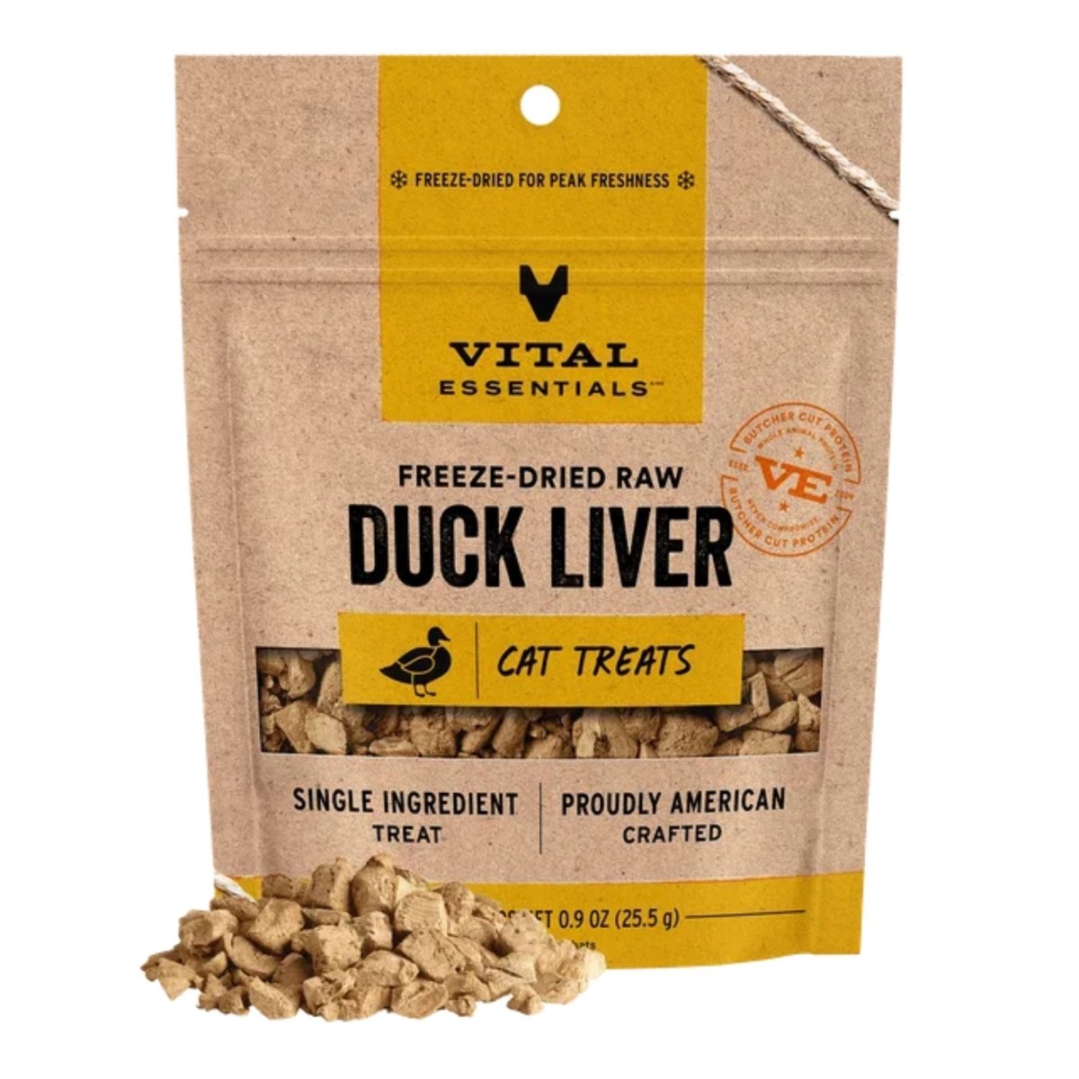 Vital Essentials Cat Freeze - Dried Grain Free Duck Liver Treats 0.9oz. - Pets Perfect