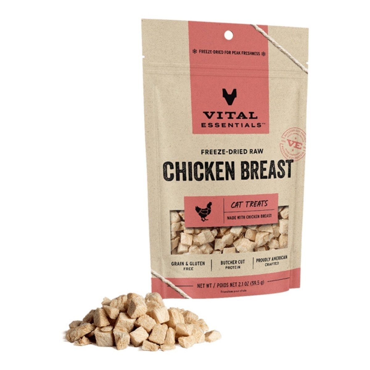 Vital Essentials Cat Freeze - Dried Raw Grain Free Chicken Breast Treats 2.1oz. - Pets Perfect