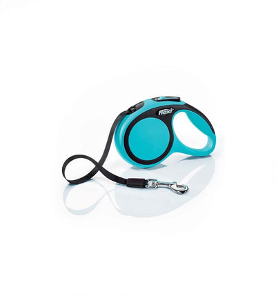 Flexi New Comfort Retractable Tape Dog Leash Blue 10 ft, X-Small