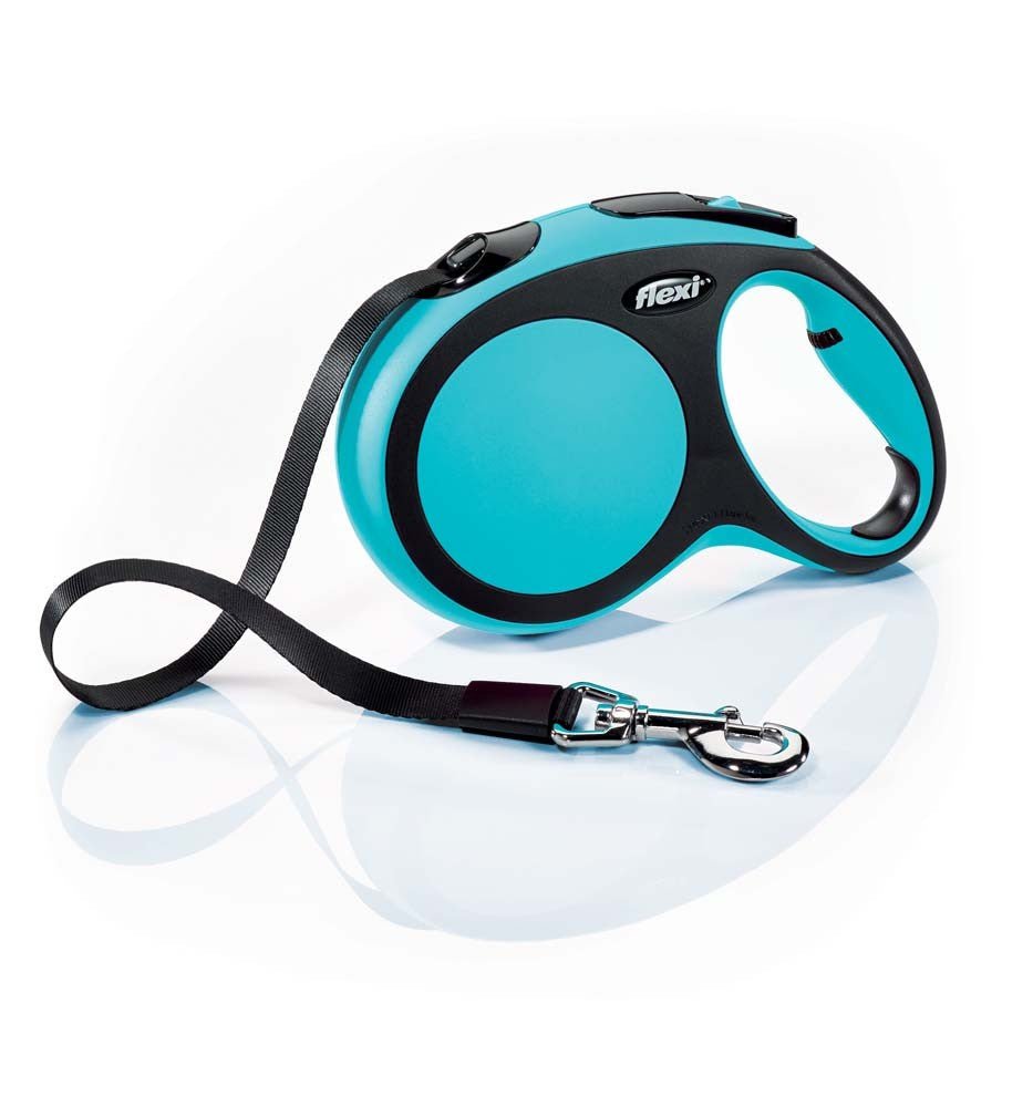 Flexi New Comfort Retractable Tape Dog Leash Blue 16 ft, Large