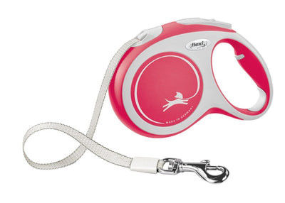 Flexi New Comfort Retractable Tape Dog Leash Red 16 ft, Large