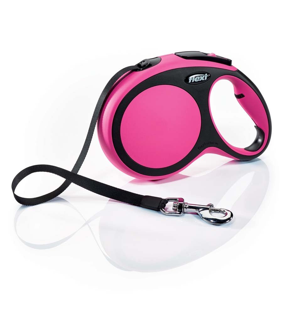 Flexi New Comfort Retractable Tape Dog Leash Pink 26 ft, Large