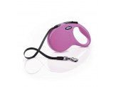 Flexi Flexi Classic Nylon Cord Dog Leash Pink 1ea/16 ft, MD, Up To 55 lb - Pets Perfect