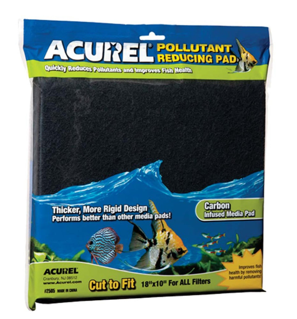 Acurel Cut to Fit Infused Media Pad Pollutant Reducing, Black, 18 in x 10 in