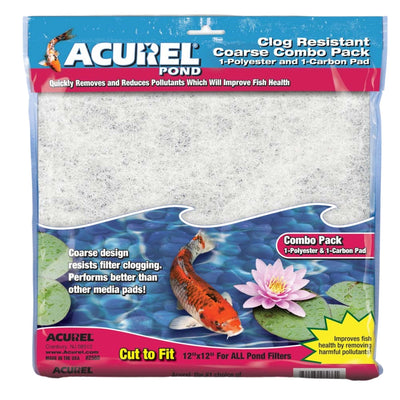 Acurel Coarse Combo Pack Polyester & Carbon Media Pad, 12 in x 12 in