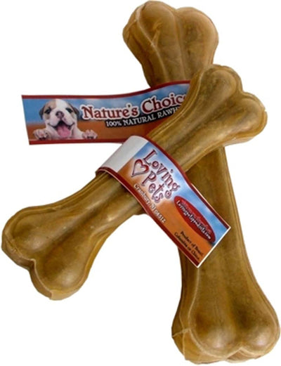 Loving Pets Pressed Rawhide Bone Dog Treat, 12 in, 5-Count