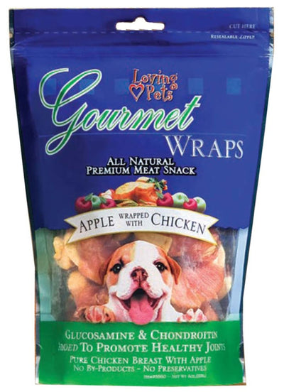 Loving Pets Gourmet Wraps Dog Treat Apple Chicken, 6 oz