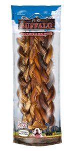 Loving Pets Buffalo Braided Bully Sticks – Durable 9" 2Pk - Pets Perfect