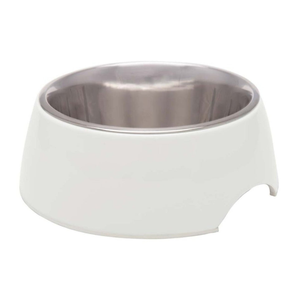 Loving Pets Retro Bowl White Medium