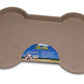 Loving Pets SpillProof Bone Shaped Dog Mat Tan, 1ea/SM - Pets Perfect