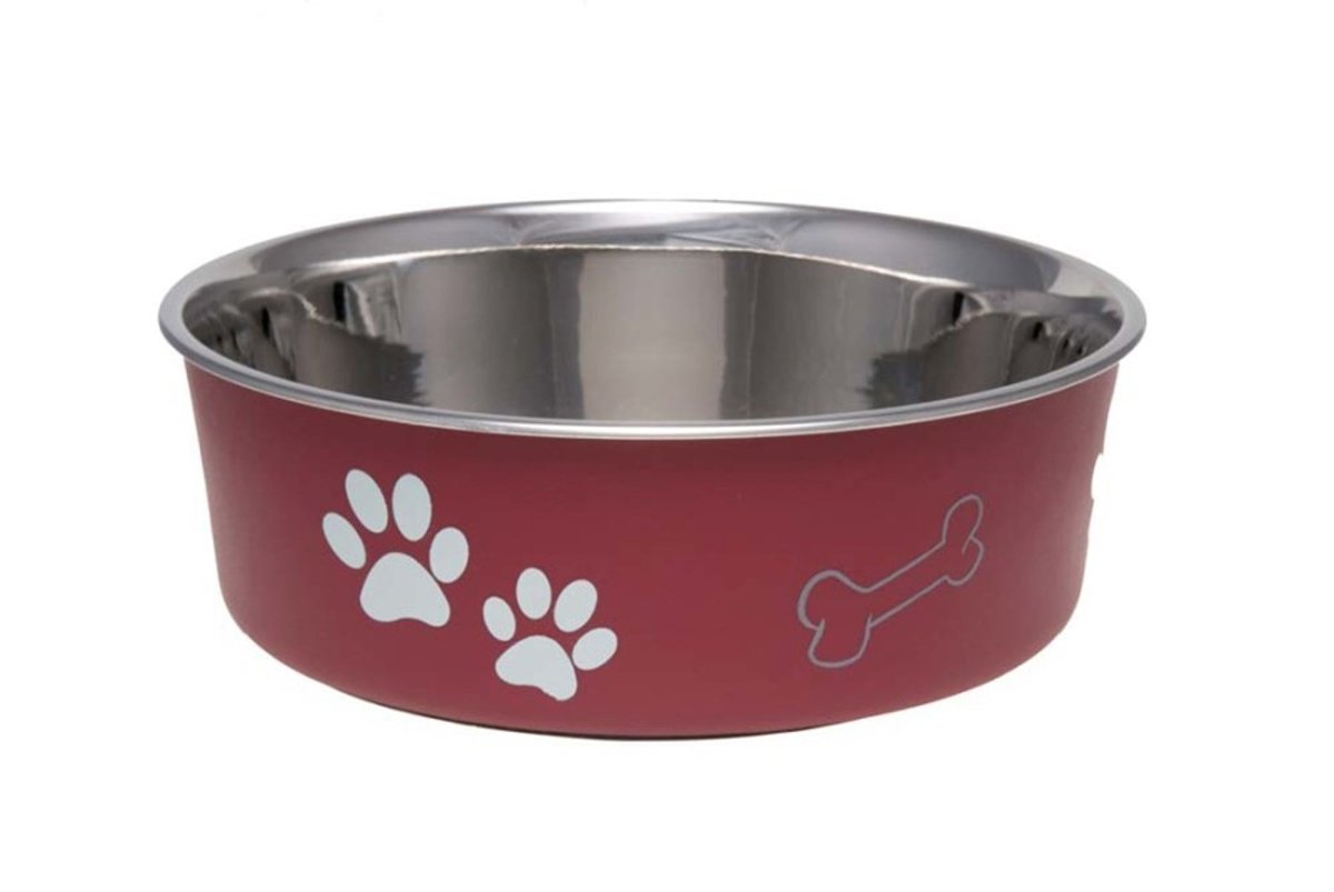Loving Pets Classic Dog Bowl Merlot, 1ea/MD - Pets Perfect