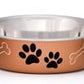 Loving Pets Metallic Dog Bowl Copper, 1ea/SM - Pets Perfect