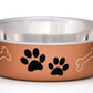 Loving Pets Metallic Dog Bowl Copper, 1ea/SM - Pets Perfect