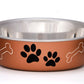 Loving Pets Metallic Dog Bowl Copper, 1ea/LG - Pets Perfect