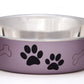 Loving Pets Metallic Dog Bowl Grape, 1ea/SM - Pets Perfect