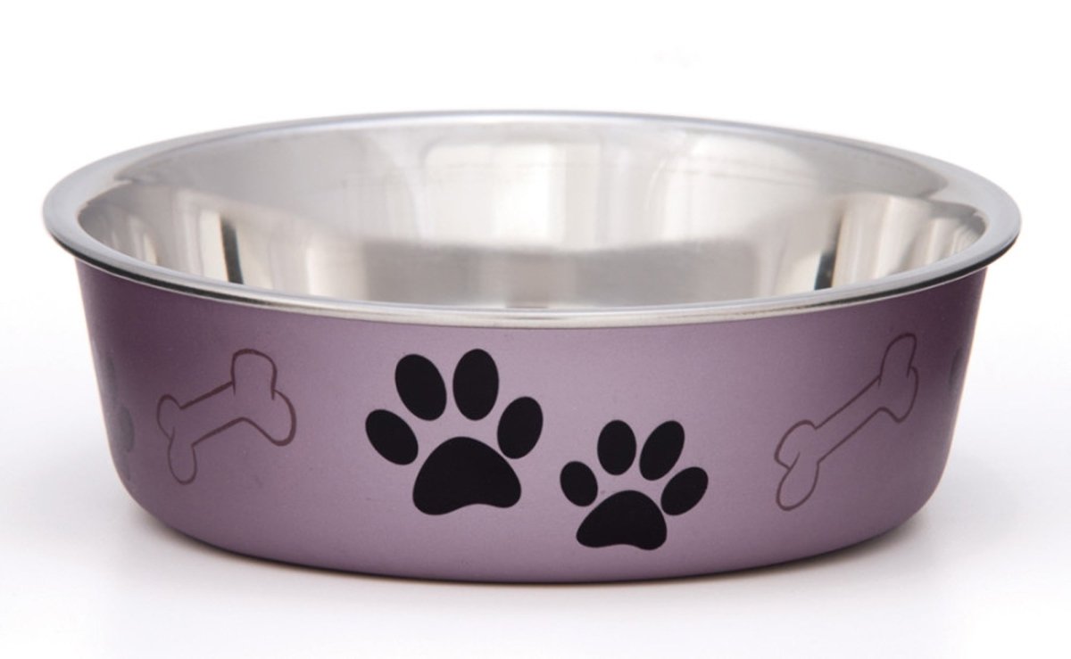 Loving Pets Metallic Dog Bowl Grape, 1ea/SM - Pets Perfect