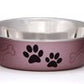 Loving Pets Metallic Dog Bowl Grape, 1ea/MD - Pets Perfect