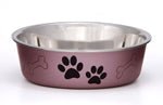 Loving Pets Metallic Dog Bowl Grape, 1ea/MD - Pets Perfect
