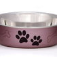 Loving Pets Metallic Dog Bowl Grape, 1ea/MD - Pets Perfect