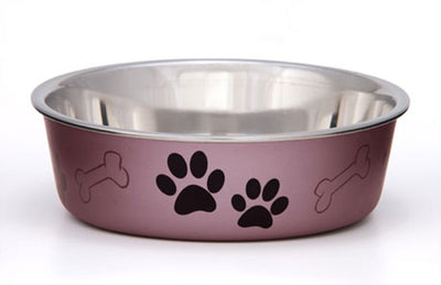 Loving Pets Metallic Dog Bowl Grape, Large
