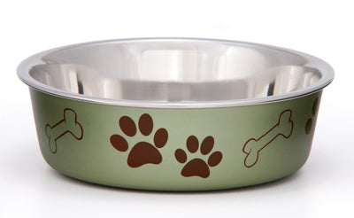 Loving Pets Metallic Dog Bowl Artichoke, Small
