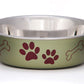 Loving Pets Metallic Dog Bowl Artichoke, 1ea/MD - Pets Perfect