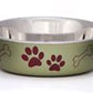 Loving Pets Metallic Dog Bowl Artichoke, 1ea/LG - Pets Perfect