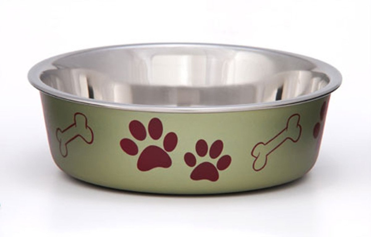 Loving Pets Metallic Dog Bowl Artichoke, 1ea/LG - Pets Perfect