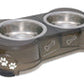 Loving Pets Double Diner Dog Bowl Espresso 1ea/MD