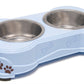 Loving Pets Double Diner Dog Bowl Murano Blue 1ea/SM - Pets Perfect