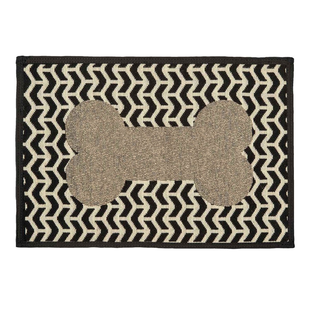 Loving Pets Bella Fashion Mats Geometric Bone, Brown, 1ea/One Size - Pets Perfect