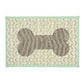 Loving Pets Bella Fashion Mats Geometric Bone, Aqua, 1ea - Pets Perfect