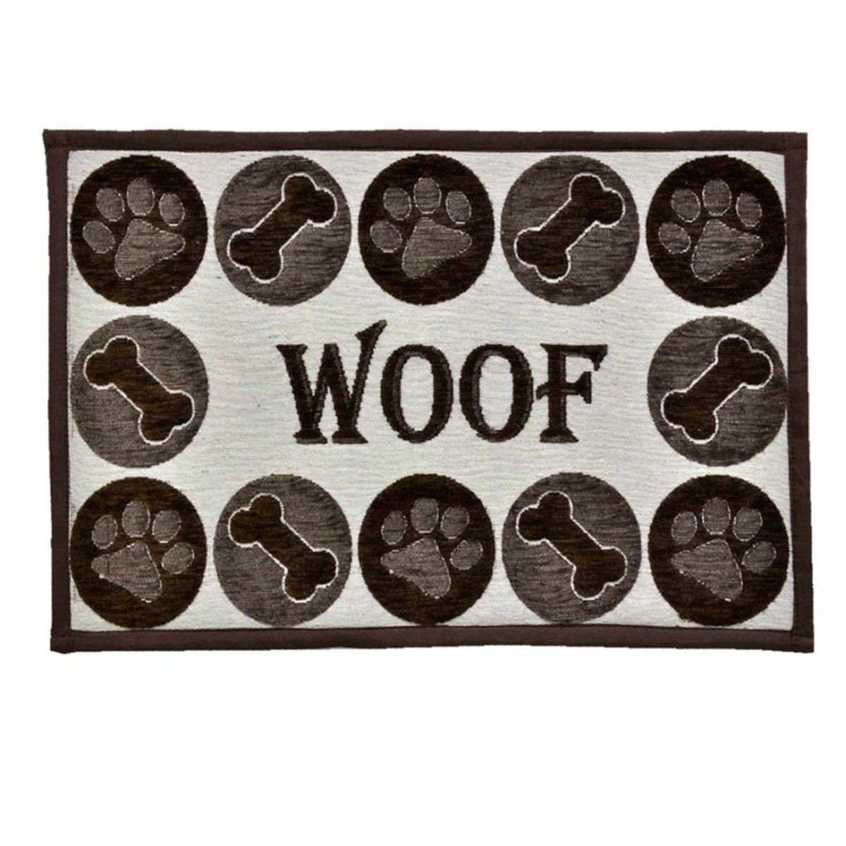 Loving Pets Fashion Mat Woof Chenille MultiColor, 1ea - Pets Perfect