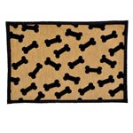 Loving Pets Fashion Dog Mat Dancing Bone Tan, Black, 1ea - Pets Perfect