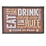 Loving Pets Fashion Mat Dog Day Expressions Brown, White, Tan, 1ea - Pets Perfect