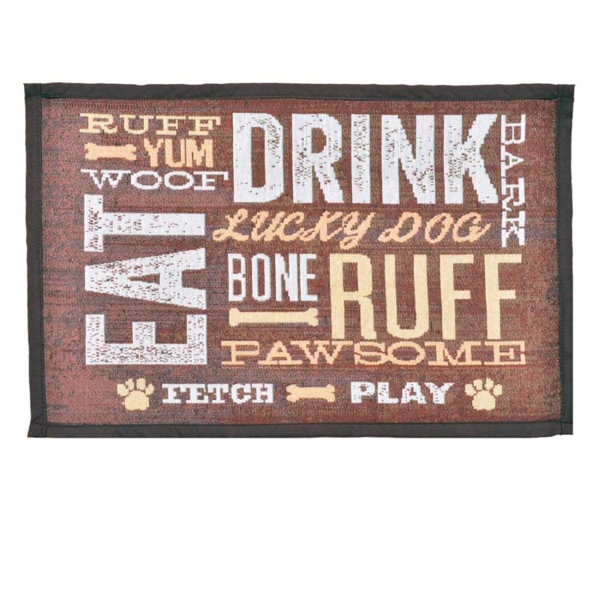 Loving Pets Fashion Mat Dog Day Expressions Brown, White, Tan, 1ea - Pets Perfect