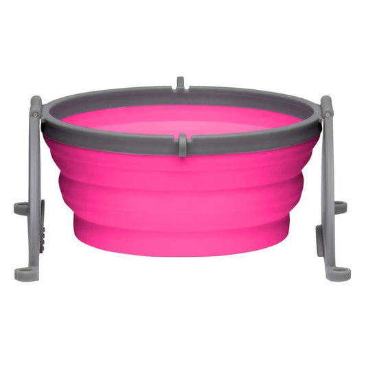 Loving Pets Travel Dog Bowl Pink, 1ea/LG