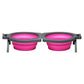 Loving Pets Bella Roma Travel Double Diner Dog Bowl Pink Small - Pets Perfect