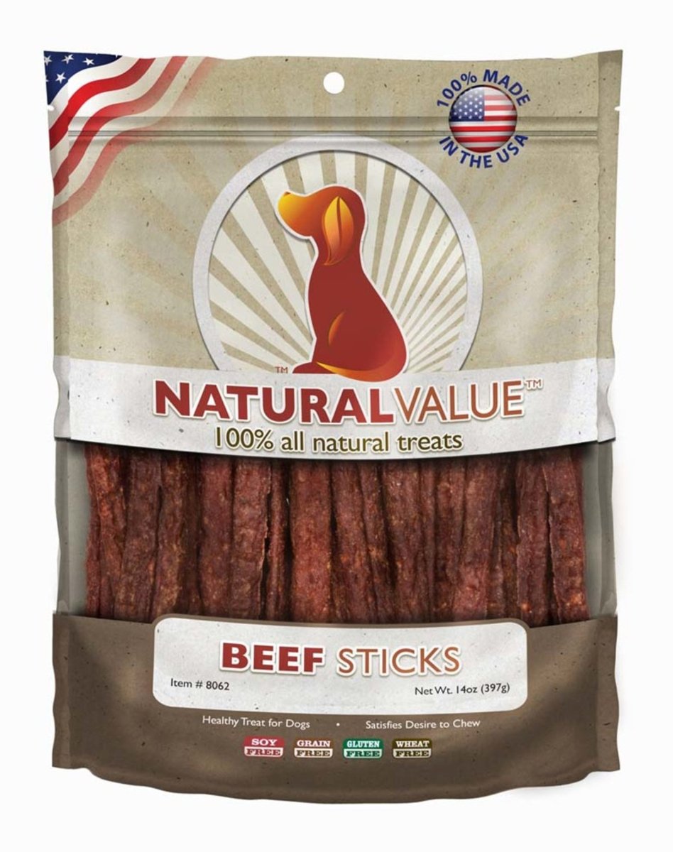 Loving Pets Natural Value Sticks Dog Treats Beef, 1ea/14 oz - Pets Perfect