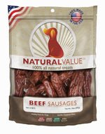 Loving Pets Natural Value Sausages Dog Treats Beef, 1ea/13 oz - Pets Perfect