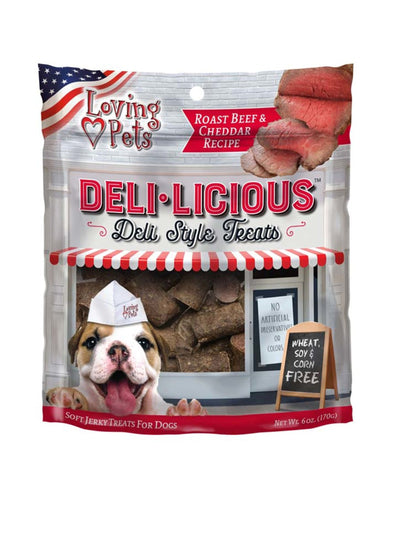 Loving Pets Deli-Licious Dog Treats Roast Beef & Cheddar 6 oz