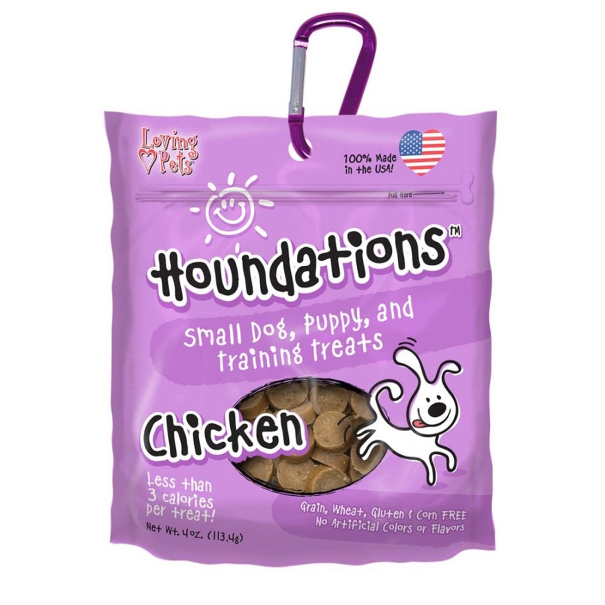 Loving Pets Houndations Small Dog Puppy Training Treats Chicken, 1ea/4 oz - Pets Perfect