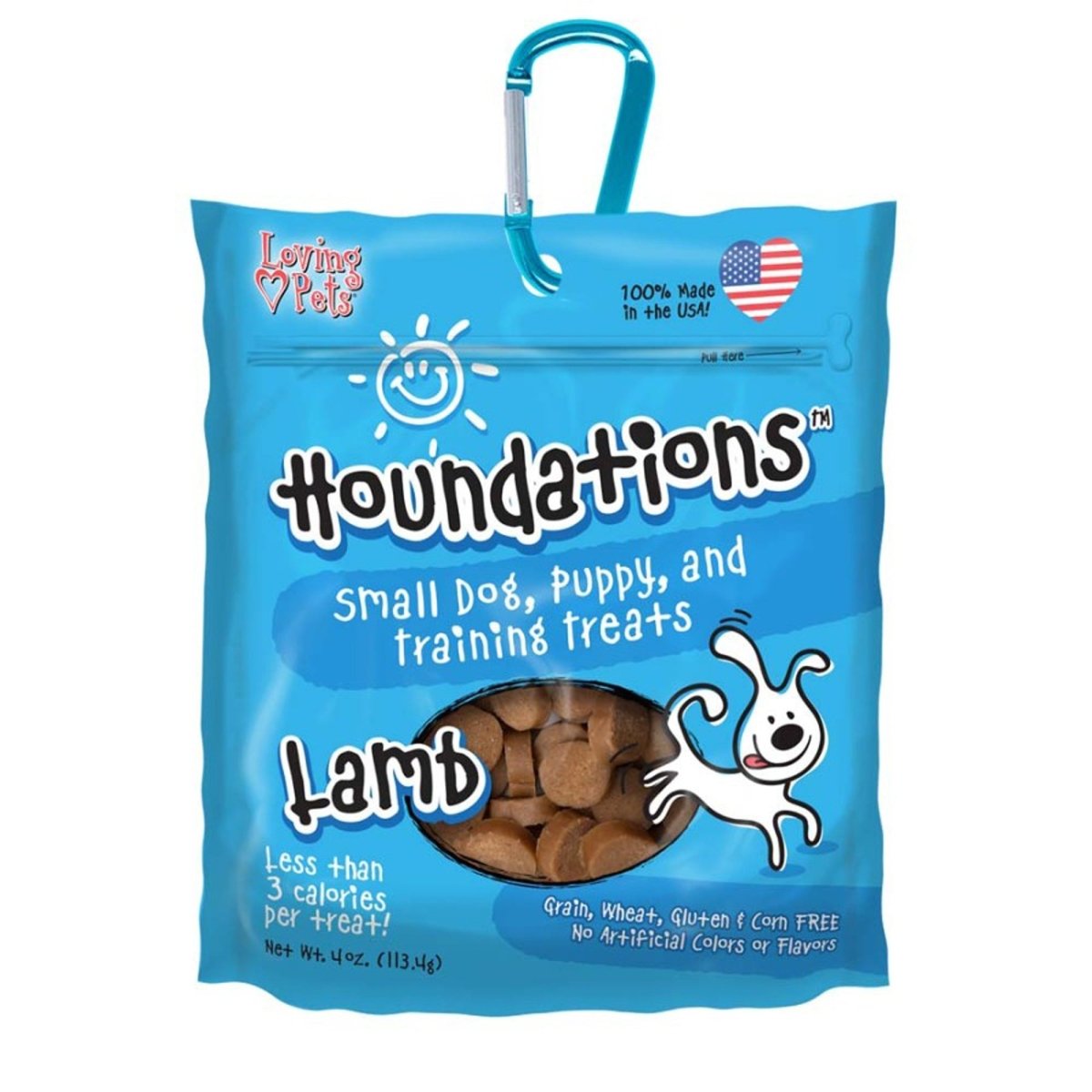Loving Pets Houndations Lamb Training Treats for Small Dogs & Puppies, 4 oz - Pets Perfect