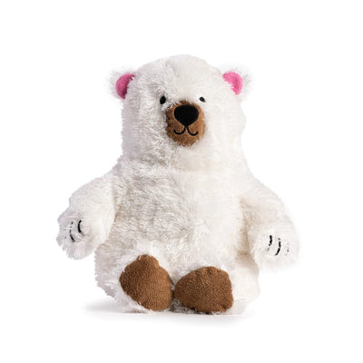FabDog Fluffy Polar Bear Plush Dog Toy - Large